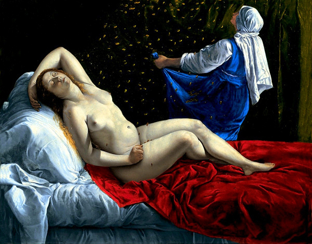 Danae in Detail Artemisia Gentileschi